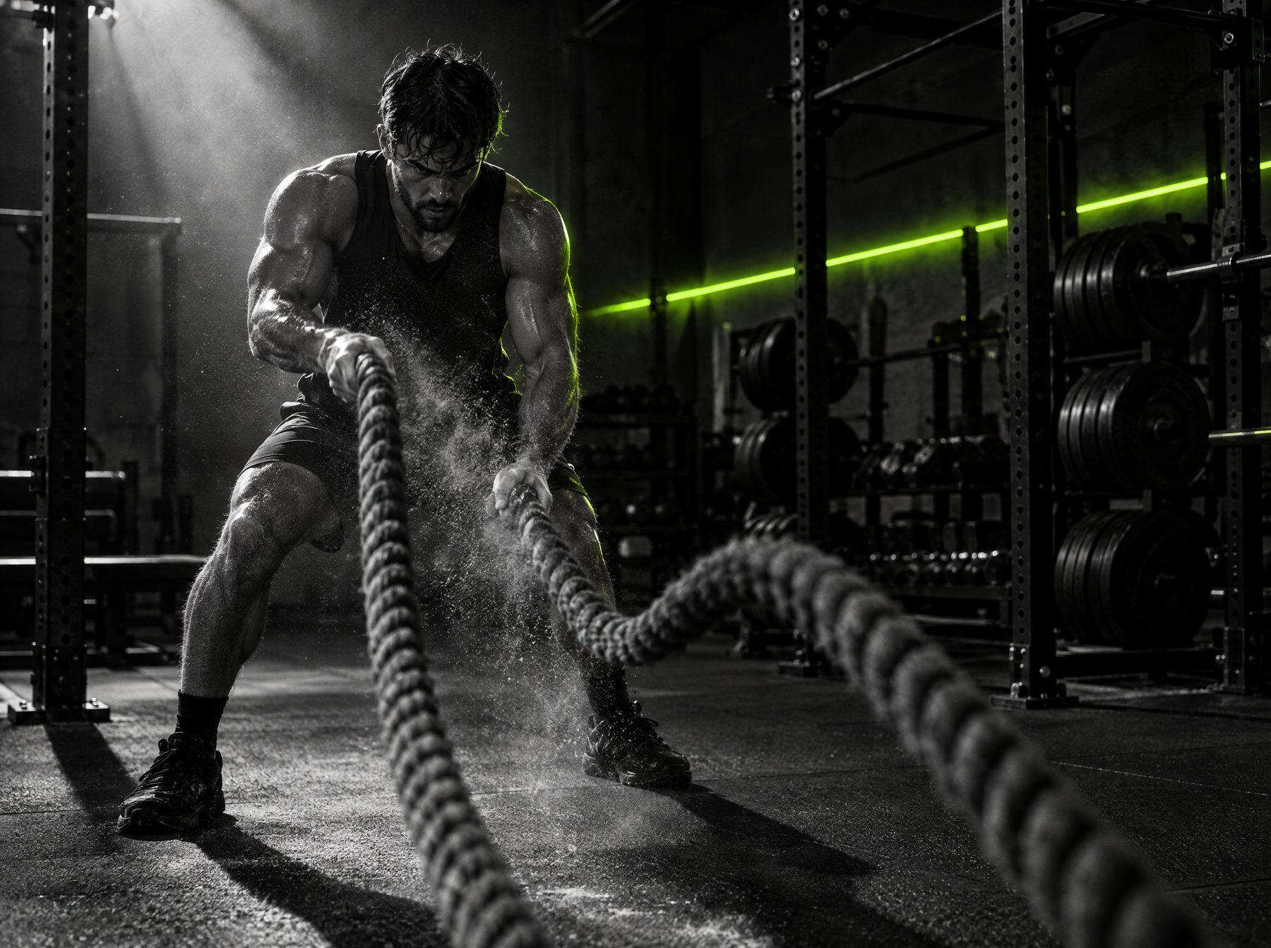 Battle ropes in the strength zone